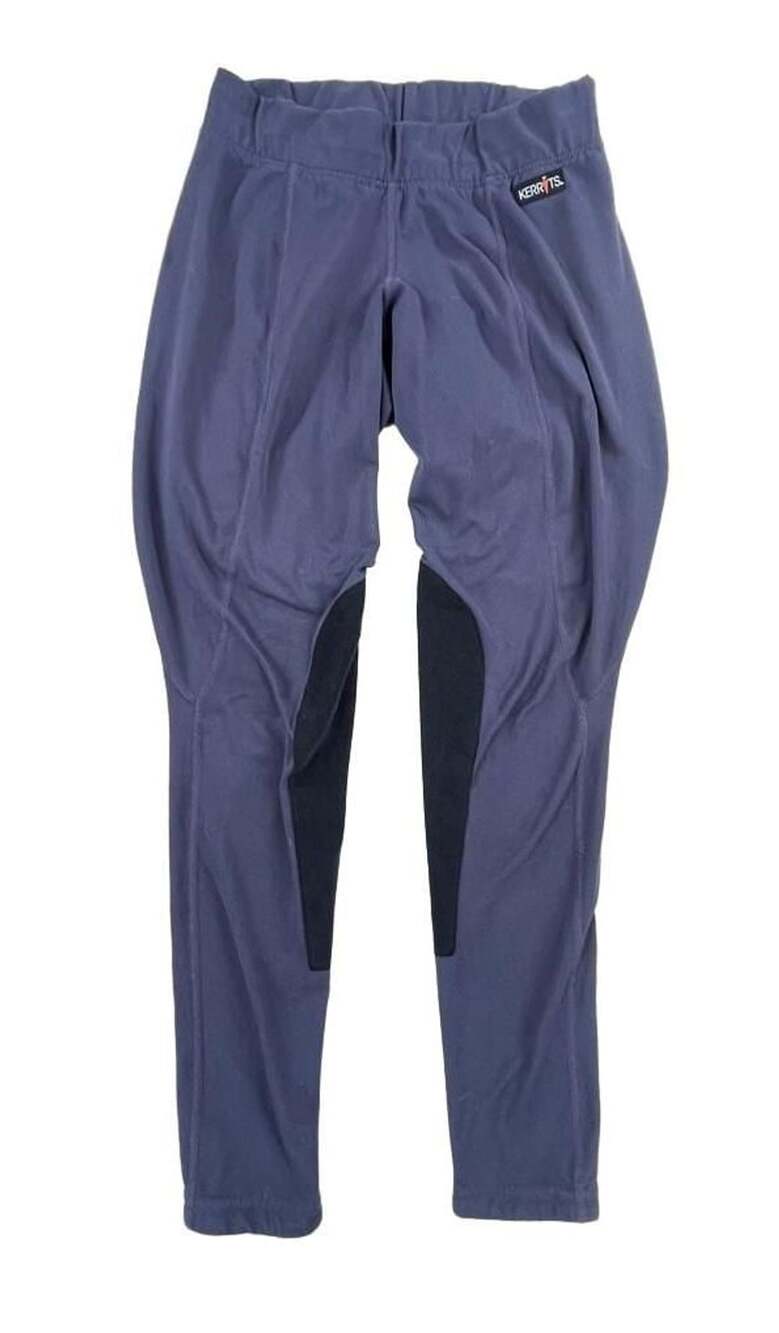 Kerrits Riding Tights Size M Gray Equestrian Knee-Patch Leggings